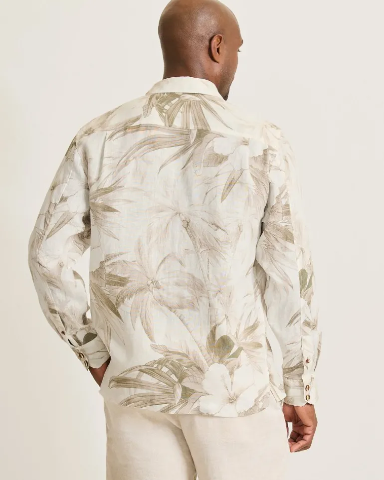 flora_oasis_longsleeve_linen_shirt_3.webp Best Sale Tommy Bahama Flora Oasis Long-Sleeve Linen Shirt Pure Khaki