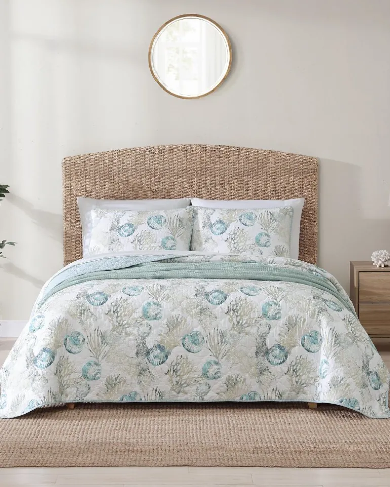 Clearance Tommy Bahama Freeport 3-Piece Full/Queen Quilt Set Blue