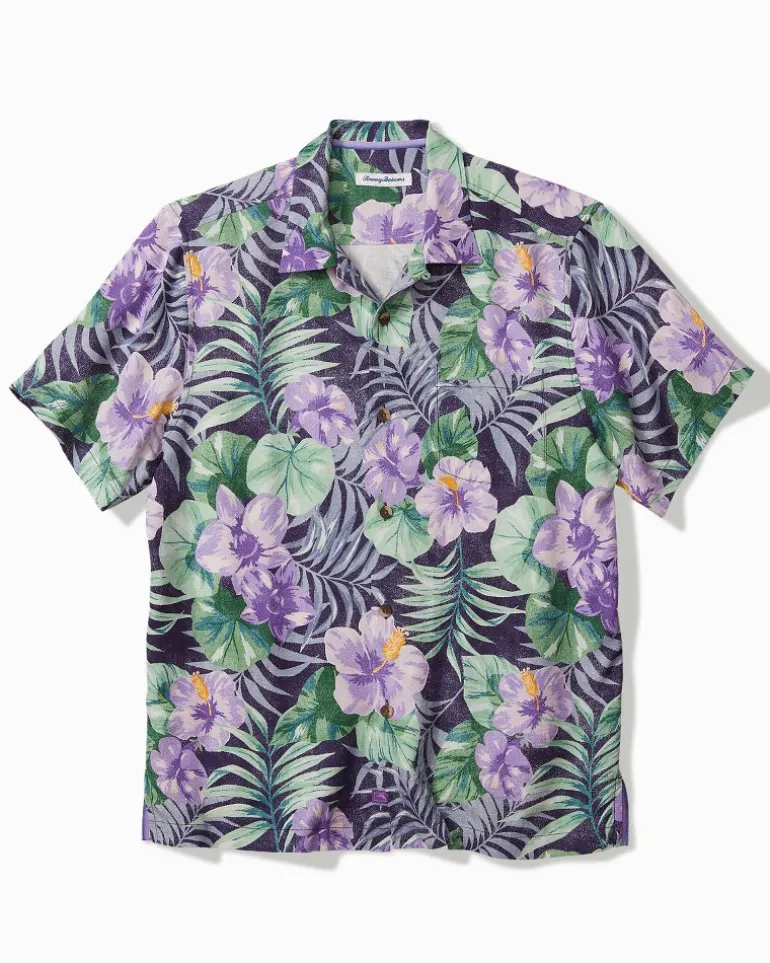 Shop Tommy Bahama Fridas Garden Silk Camp Shirt Coastline