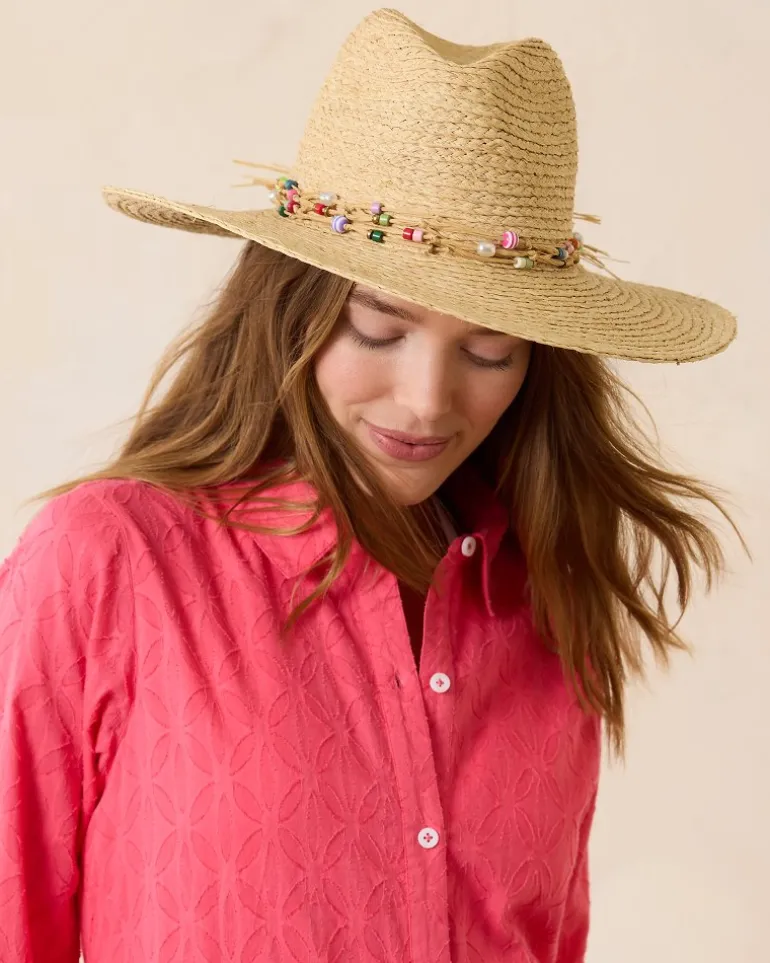 Clearance Tommy Bahama Gema Continental Raffia Hat Natural/Multi