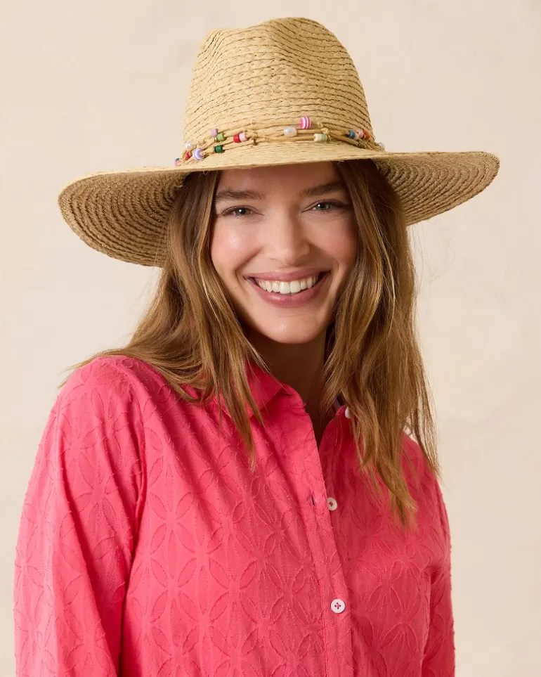 Clearance Tommy Bahama Gema Continental Raffia Hat Natural/Multi