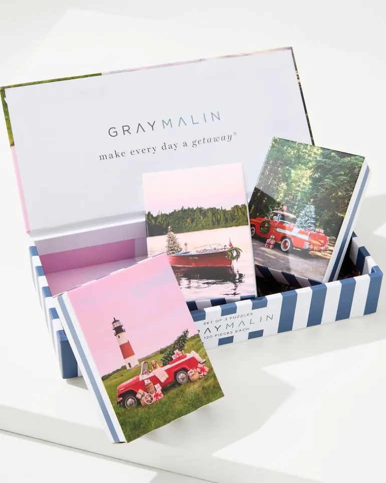 Shop Tommy Bahama Gray Malin's The Holiday 3-in-1 Puzzle Set Multicolor