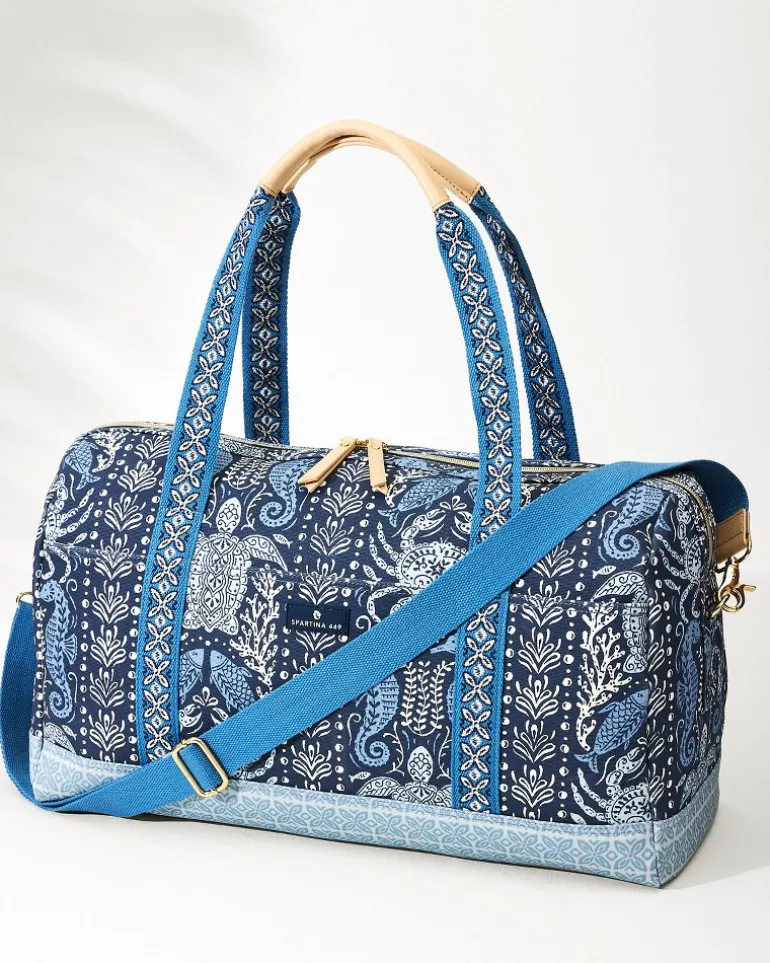 New Tommy Bahama Hamilton Sealife Fiesta Duffel Bag Sea Life