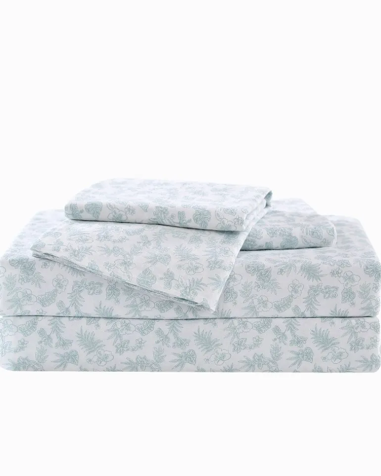 Store Tommy Bahama Hibiscus Bloom 4-Piece King Sheet Set Green