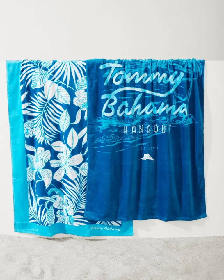 Shop Tommy Bahama High Tide Hangout & Island Cays Blooms Beach Towels — Set of 2 Multicolor