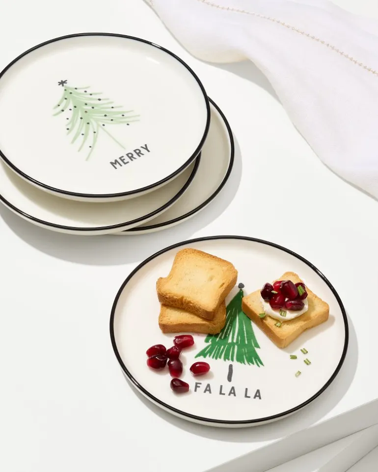 Fashion Tommy Bahama Holiday Tree Appetizer Plates—Set of 4 Green