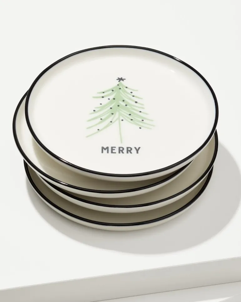 holiday_tree_appetizer_platesset_of__3.webp Fashion Tommy Bahama Holiday Tree Appetizer Plates—Set of 4 Green