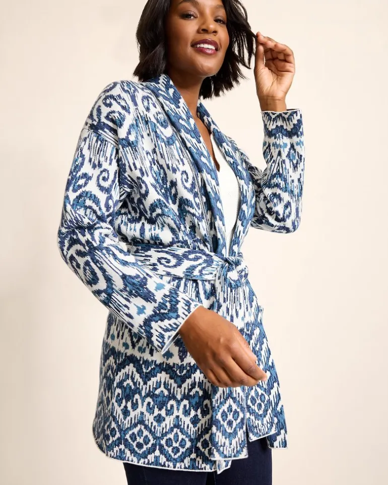Clearance Tommy Bahama Ikat Cardigan Coconut