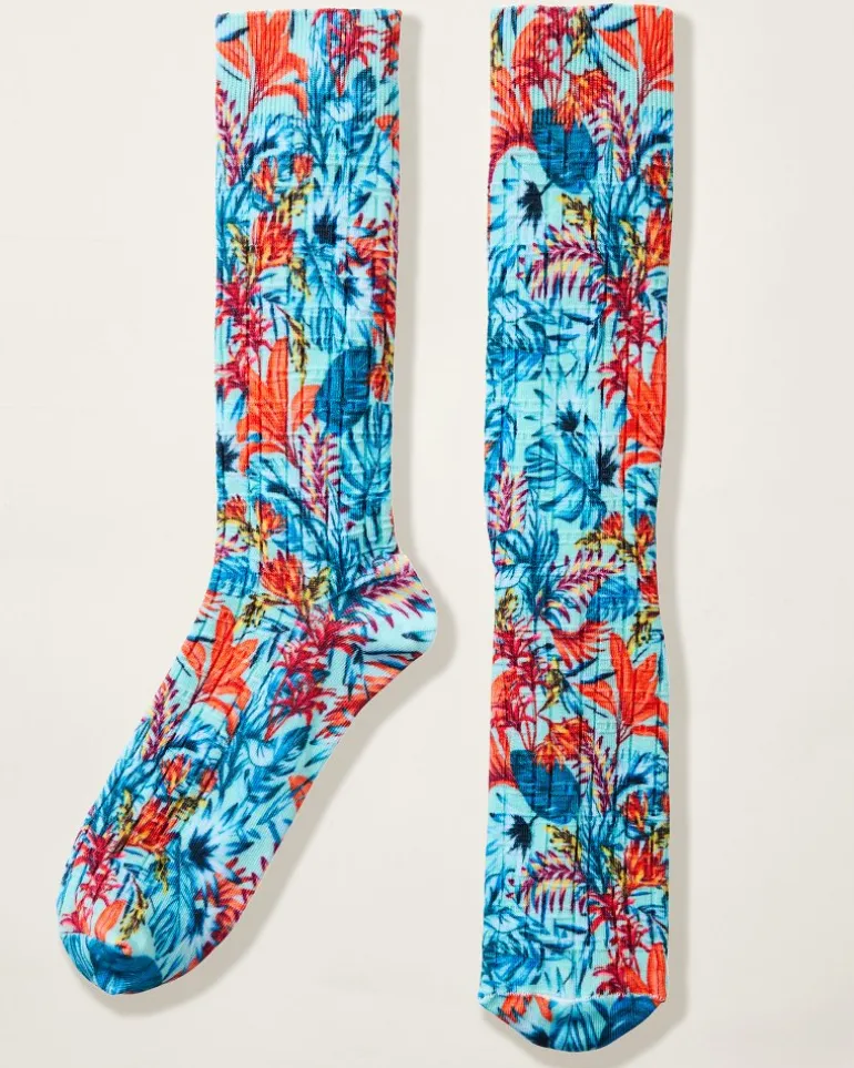 Outlet Tommy Bahama In Full Bloom Socks Blue Swell