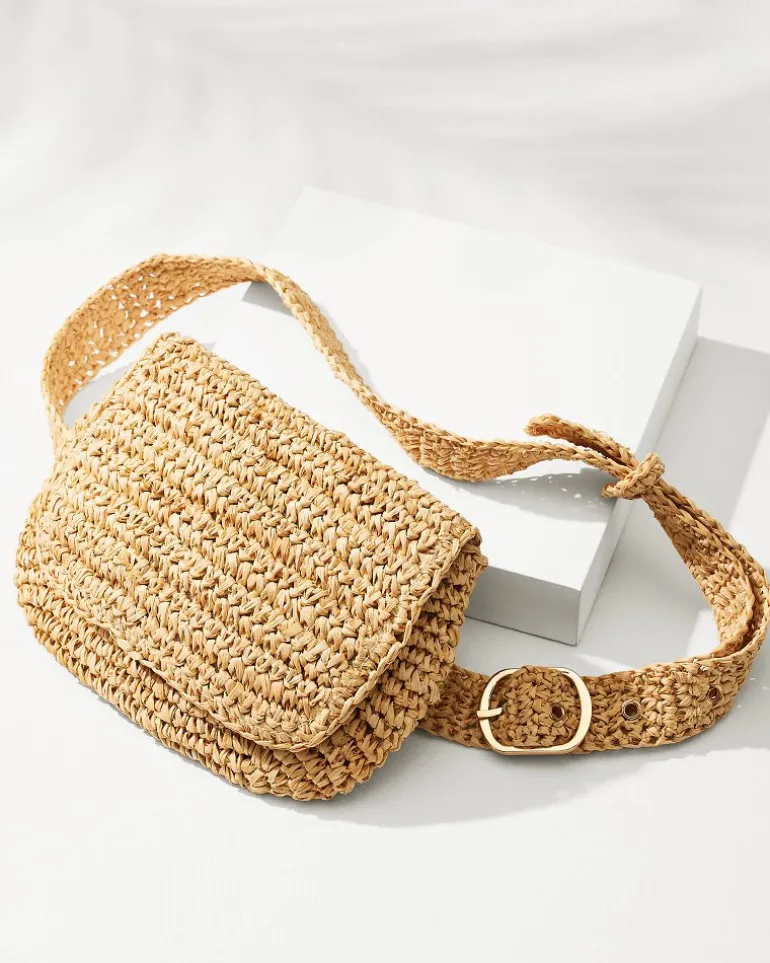 Cheap Tommy Bahama 5-in-1 Raffia Belt Bag Natural