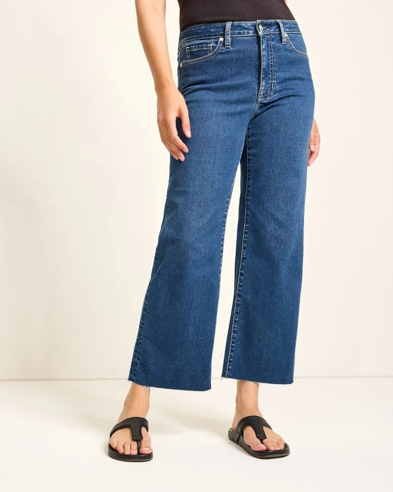 Discount Tommy Bahama Indigo Palms™ High-Rise Cropped Wide-Leg Jeans Sunset Blue Wash