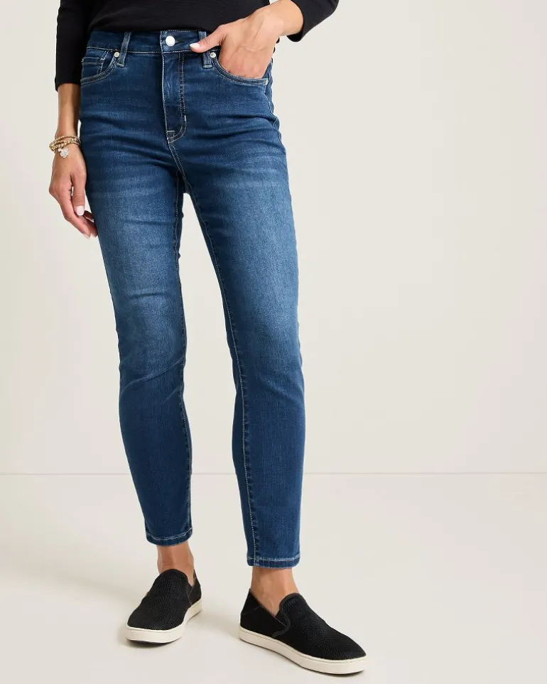 Store Tommy Bahama Indigo Palms™ High-Rise Skinny Ankle Jeans Sunset Blue Wash