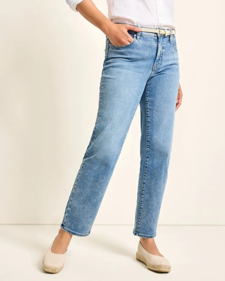 Sale Tommy Bahama Indigo Palms™ High-Rise Straight-Leg Jeans Med Azul Wash