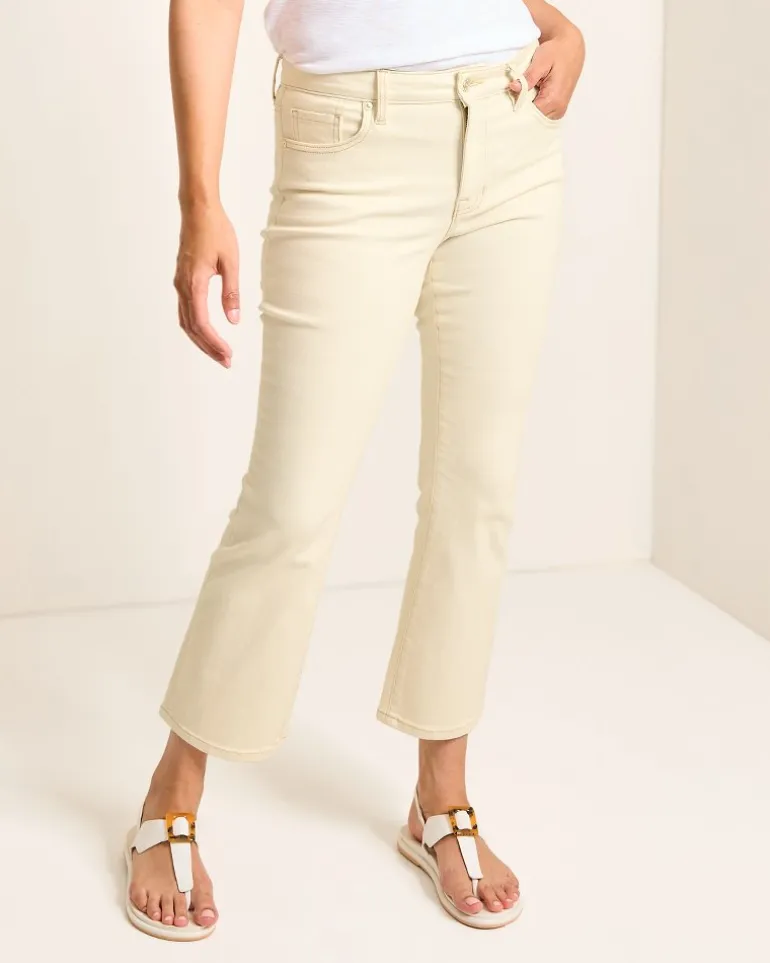 Shop Tommy Bahama Indigo Palms™ Mid-Rise Cropped Mini Bootcut Jeans Natural