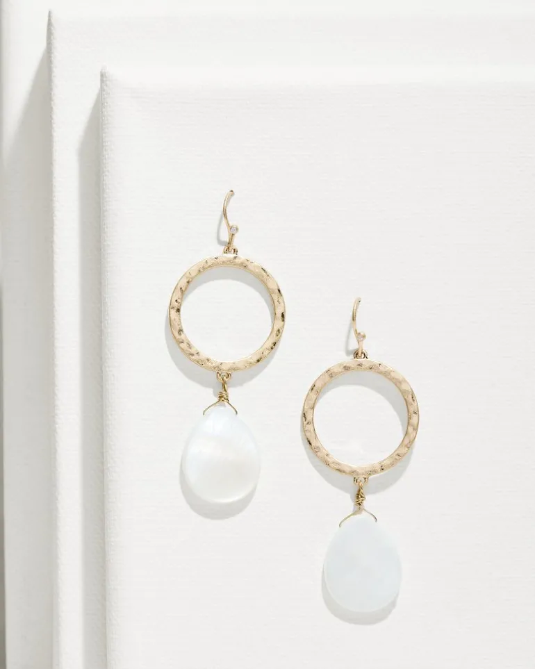 Cheap Tommy Bahama Indigo Shore Mother of Pearl Teardrop Earrings Gold