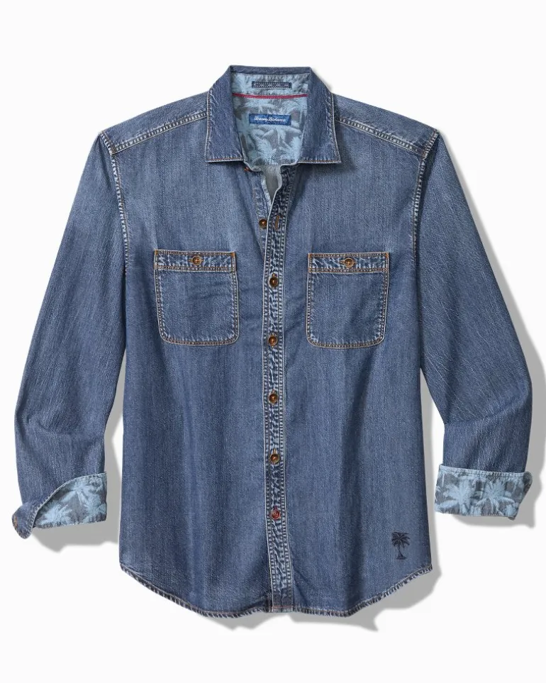 Shop Tommy Bahama Indio Canyon Long-Sleeve Shirt Dark Indigo