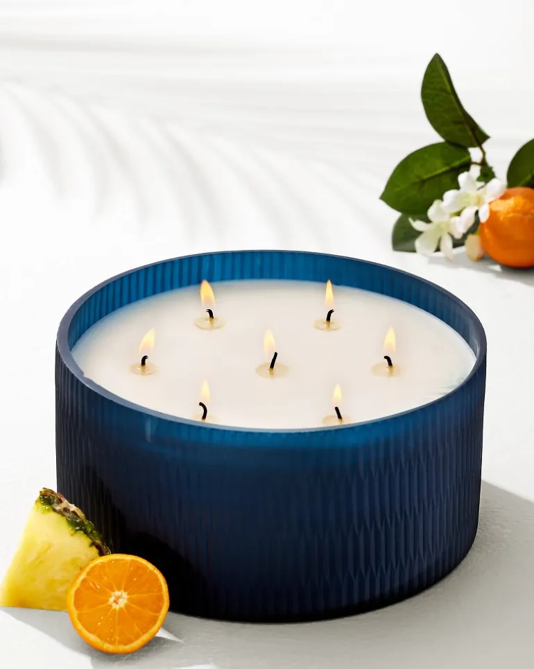 Online Tommy Bahama 57-oz. Cut Glass 7-Wick Candle Island Blend