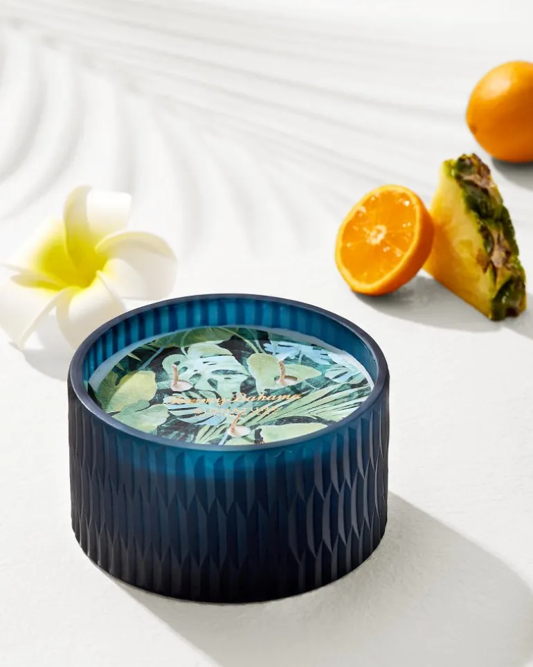 Clearance Tommy Bahama 11.3-oz. Cut Glass 3-Wick Candle Island Blend