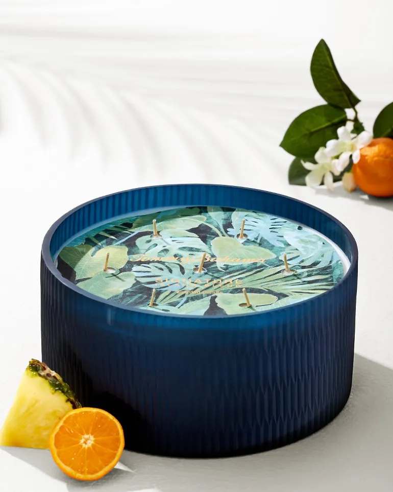 Online Tommy Bahama 57-oz. Cut Glass 7-Wick Candle Island Blend