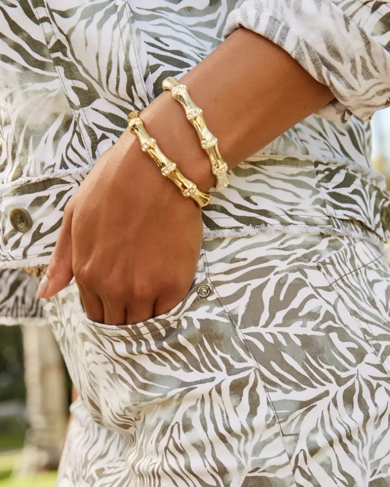 Outlet Tommy Bahama Island Essence Bamboo Bangle Bracelet Gold