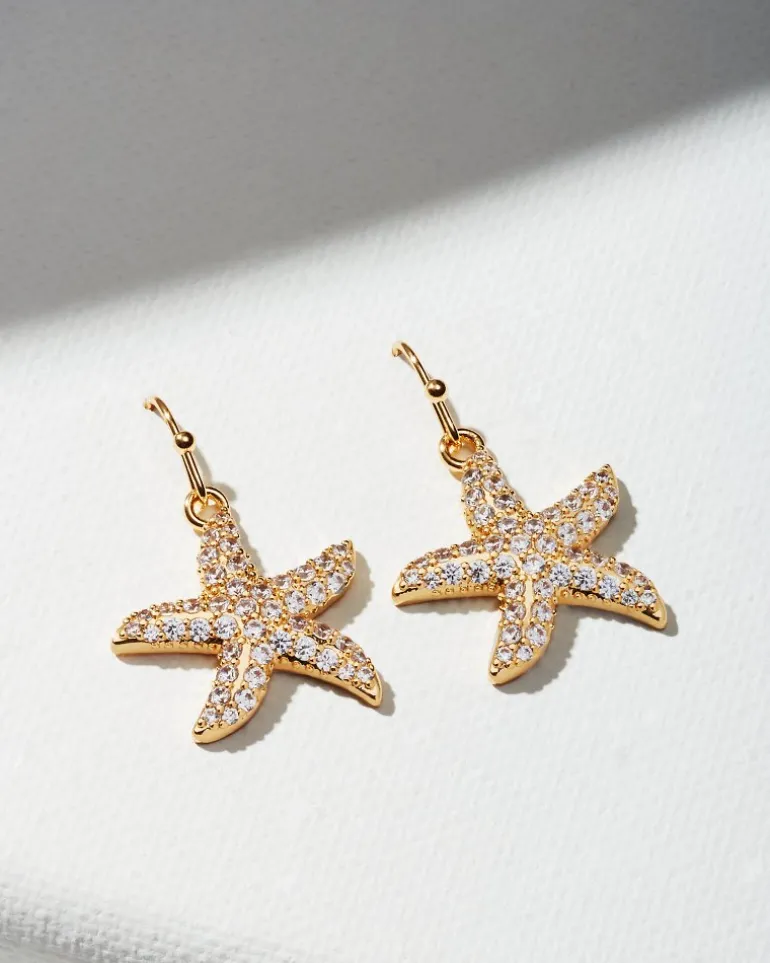 Clearance Tommy Bahama Island Essence Starfish Earrings Gold