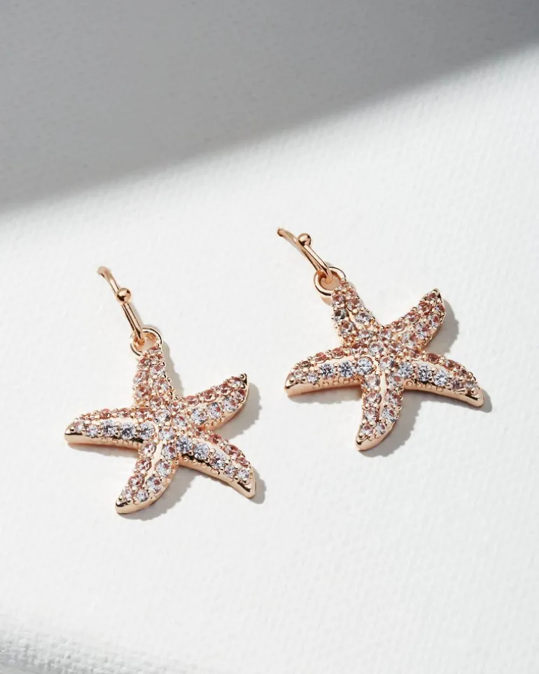 Clearance Tommy Bahama Island Essence Starfish Drop Earrings Rose Gold