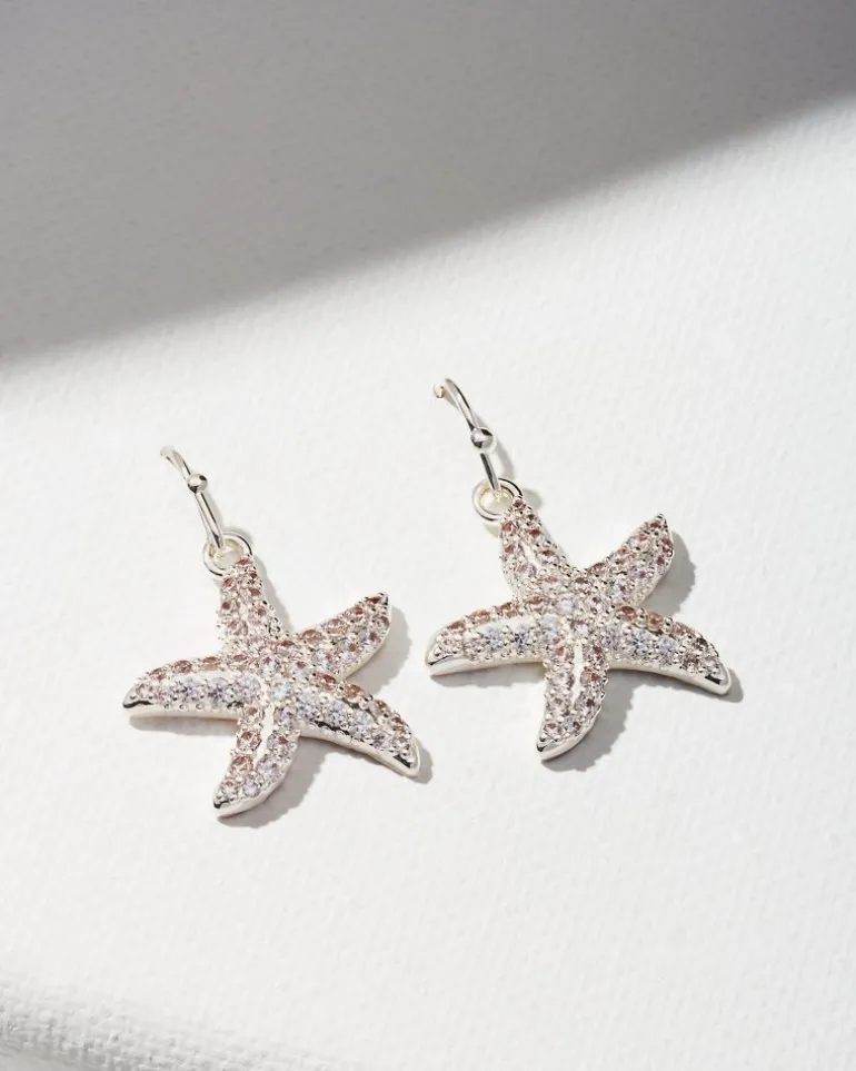 Sale Tommy Bahama Island Essence Starfish Earrings Silver