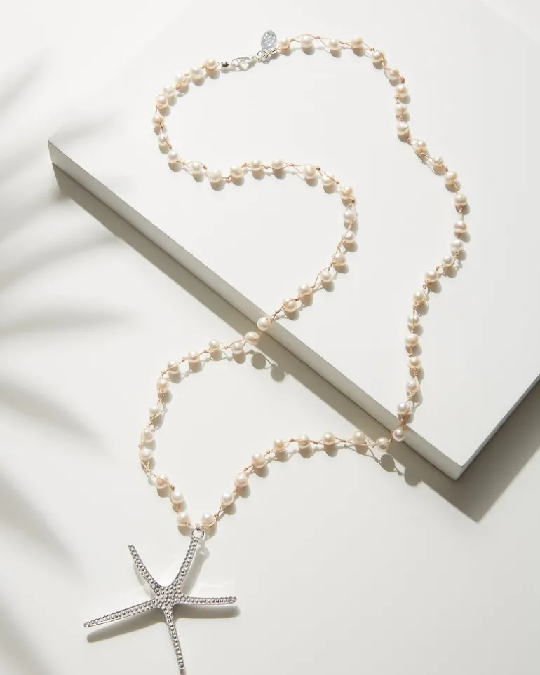New Tommy Bahama Island Essence Starfish Pendant Necklace Silver