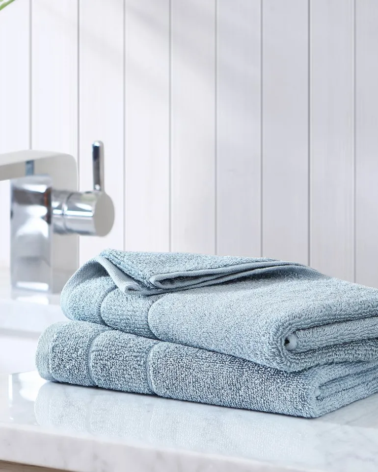 New Tommy Bahama Island Retreat 2-Piece Hand Towel Set Tranquil Blue