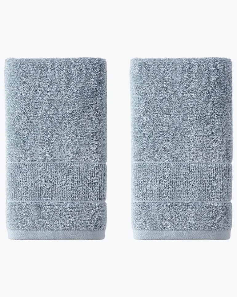 New Tommy Bahama Island Retreat 2-Piece Hand Towel Set Tranquil Blue