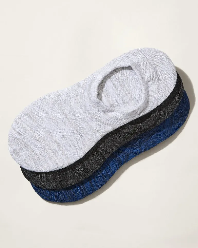 Sale Tommy Bahama IslandZone® Heel Grip No-Show Socks - 3 Pack Assorted