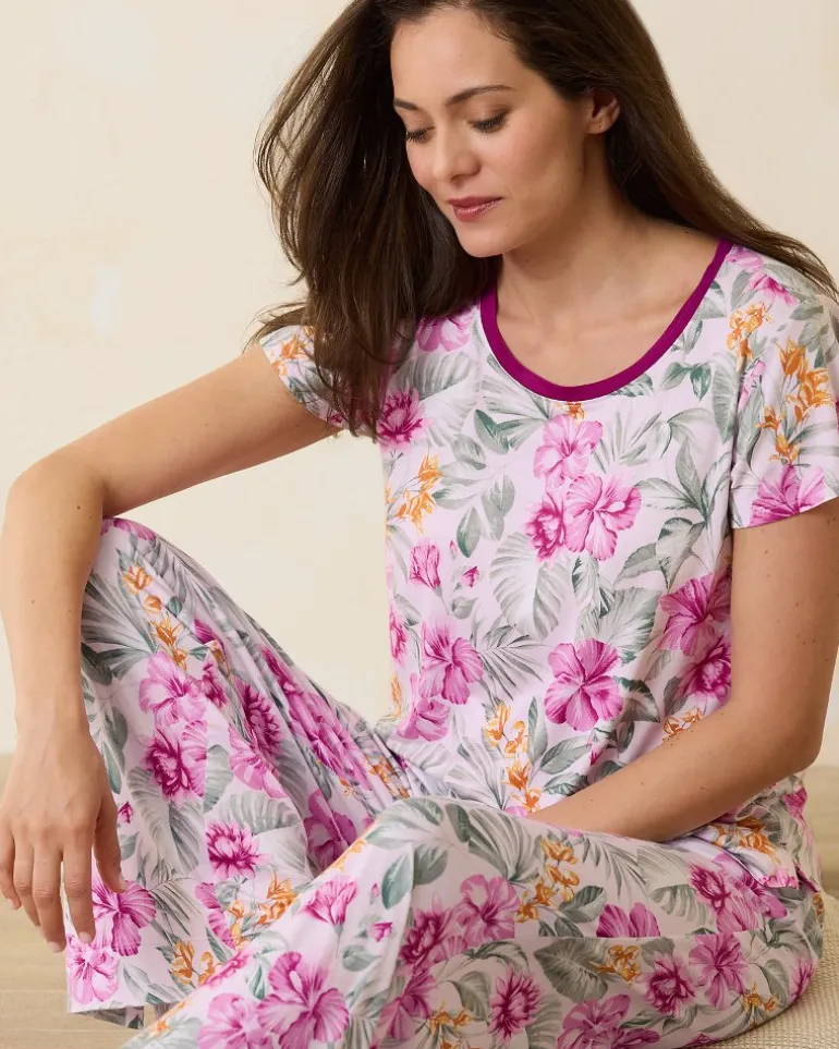 Hot Tommy Bahama Jersey Short Sleeve & Pants Pajama Set Blushing