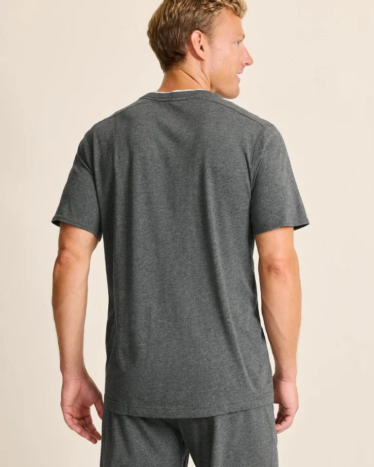 Store Tommy Bahama Jersey Short-Sleeve V-Neck T-Shirt Heather Charcoal Grey
