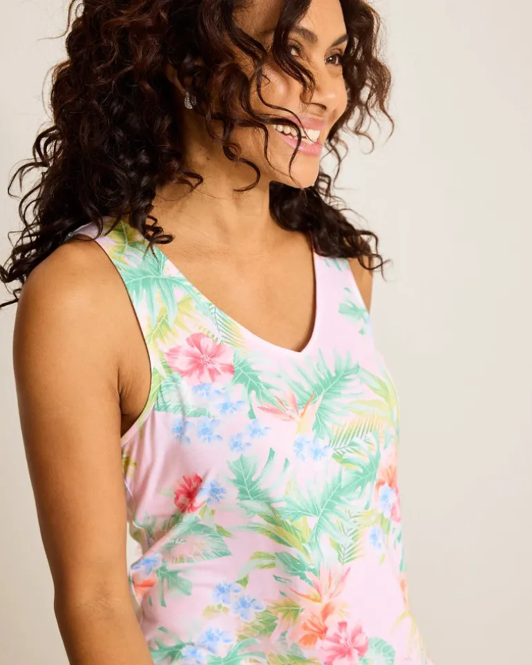Outlet Tommy Bahama Jersey Tank & Shorts Pajama Set Pale Pink