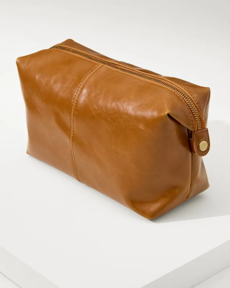 New Tommy Bahama Journeyman Dopp Kit Brown