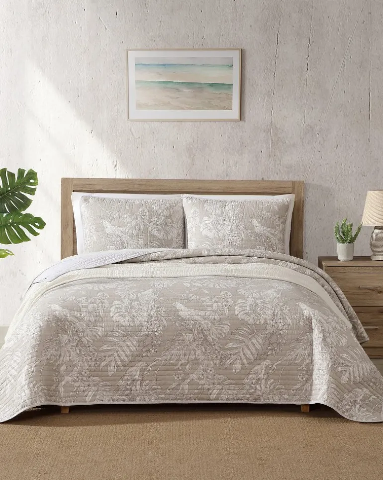 Online Tommy Bahama Jungle Toile Reversible 3-Piece King Quilt Set Beige