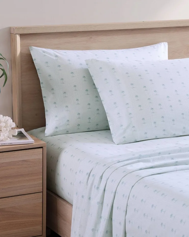 Online Tommy Bahama Kew Palms 4-Piece Queen Sheet Set Blue/Silver