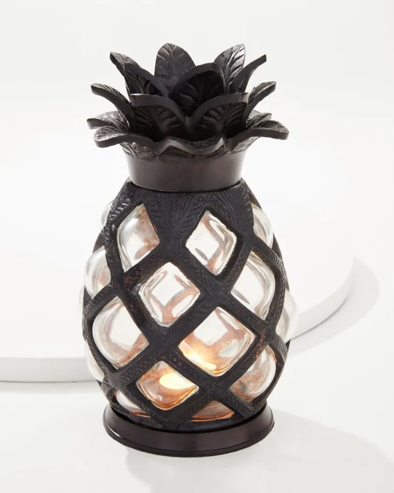 Outlet Tommy Bahama Large Glass Pineapple Votive Holder Clear