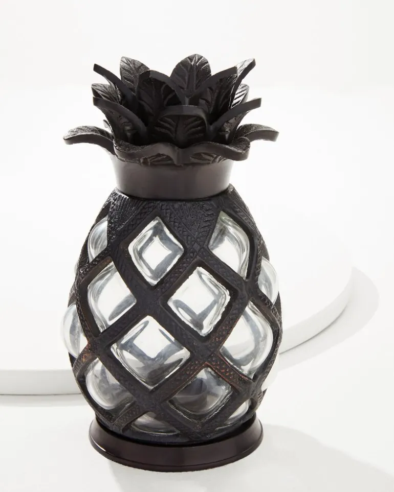 Outlet Tommy Bahama Large Glass Pineapple Votive Holder Clear