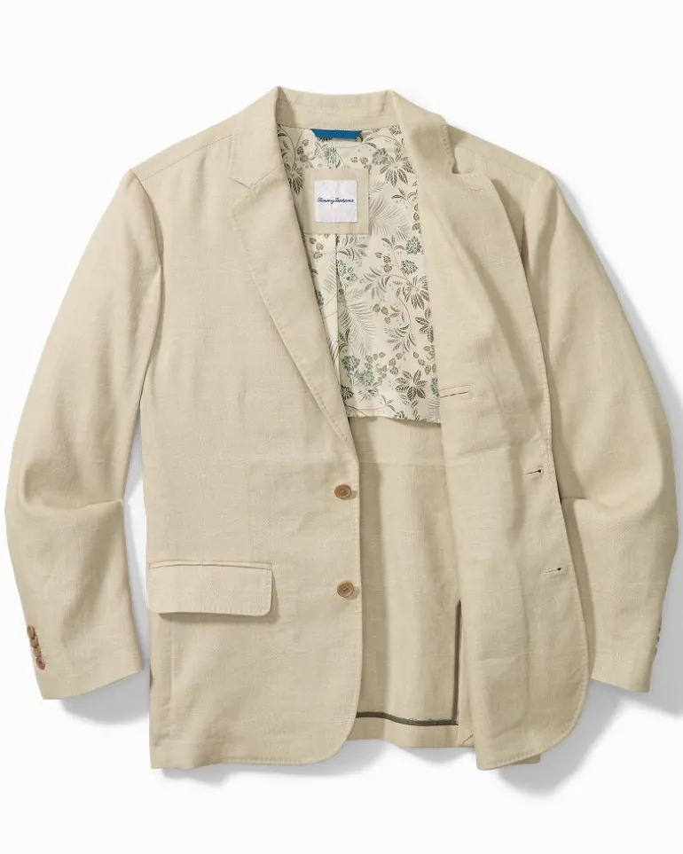 Best Sale Tommy Bahama Latigo Beach Linen-Blend Blazer Stone Khaki