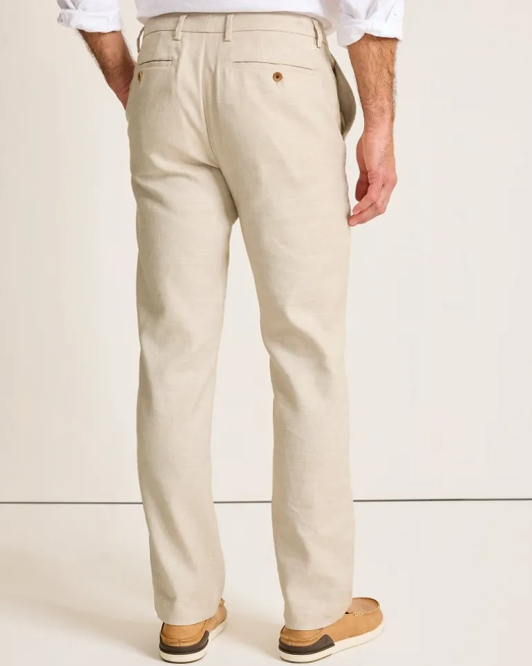 Discount Tommy Bahama Latigo Beach Linen-Blend Flat-Front Pants Stone Khaki