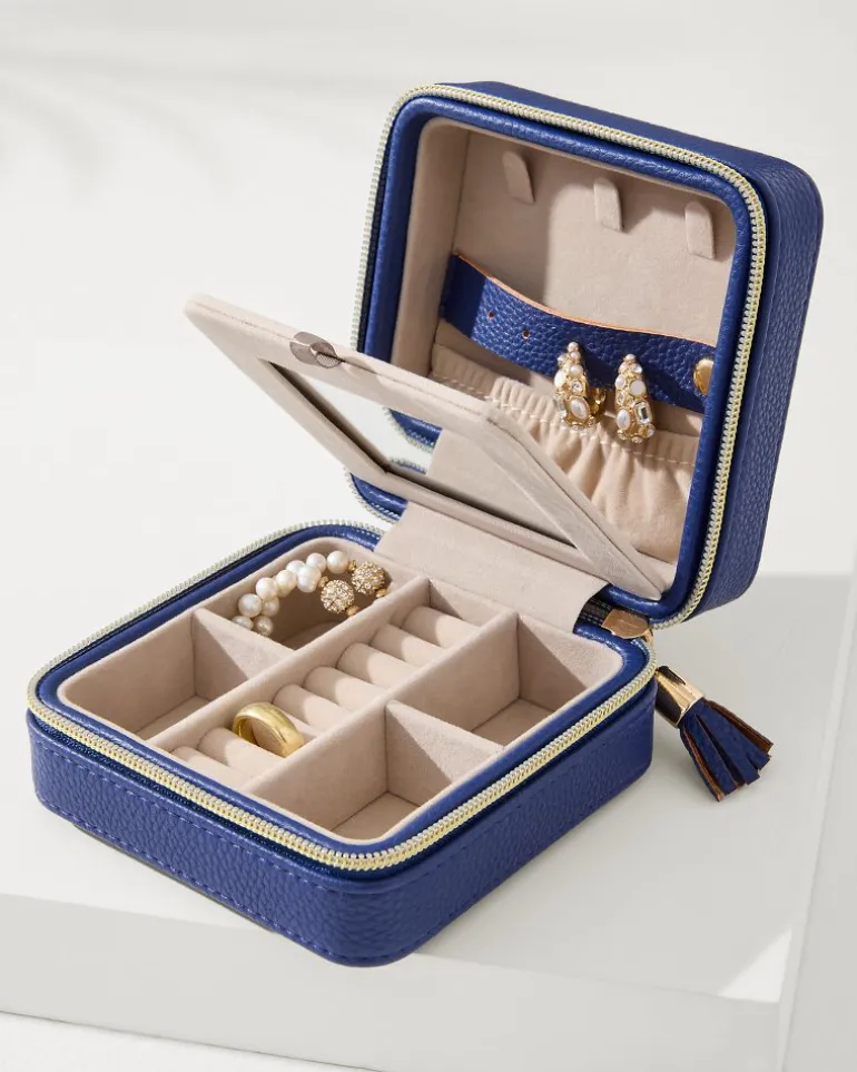 Clearance Tommy Bahama Leah Travel Jewelry Case Navy
