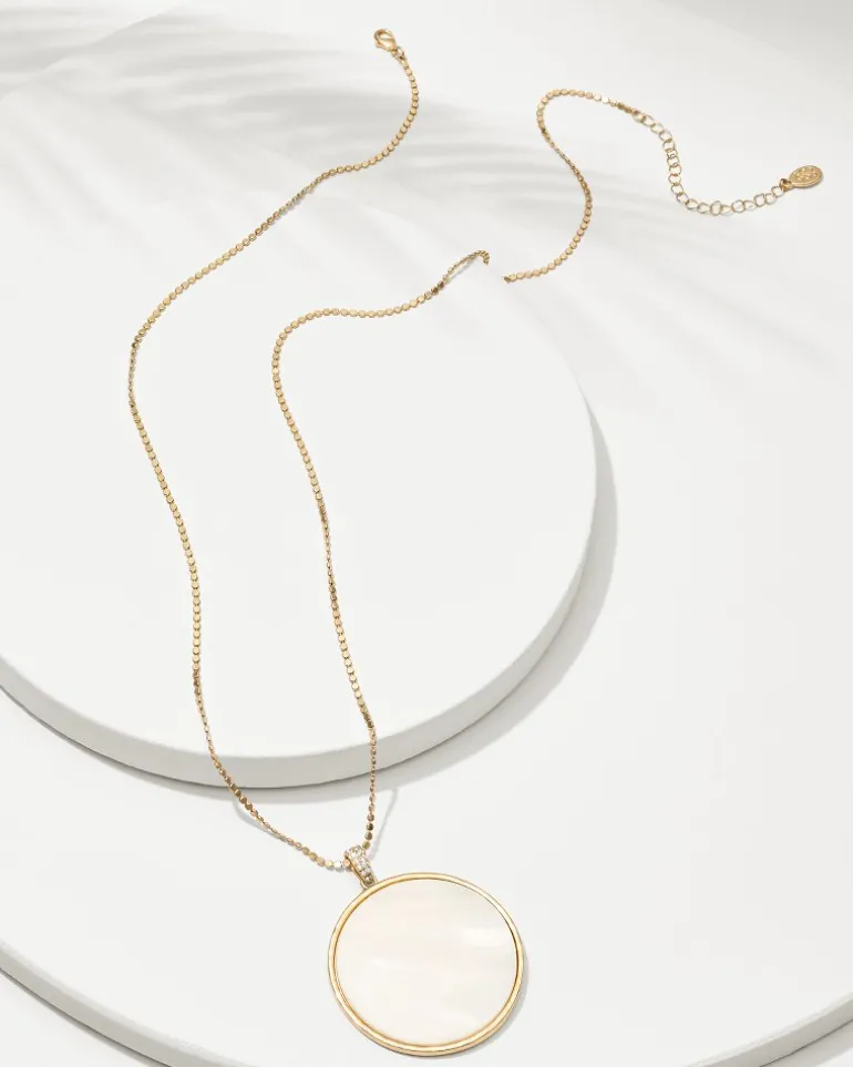 Cheap Tommy Bahama Madeira Shell Pendant Necklace Gold