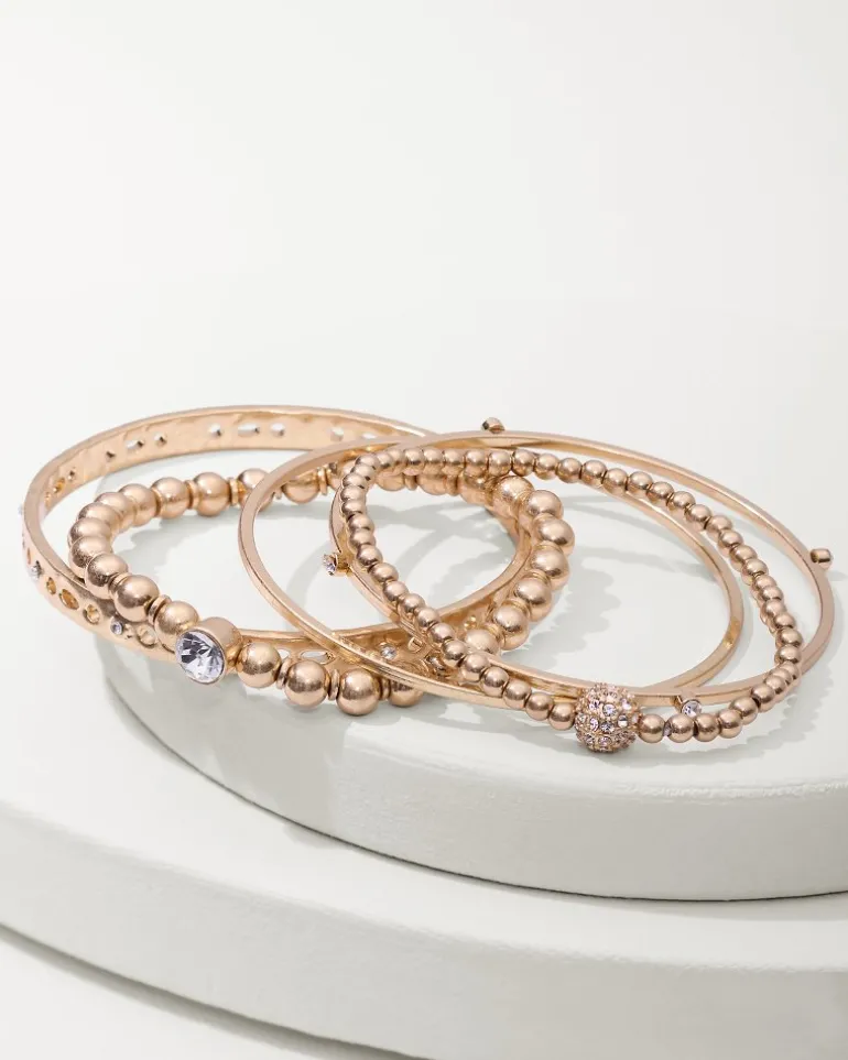 New Tommy Bahama Madeira Stretch Bracelet & Bangle Set Gold