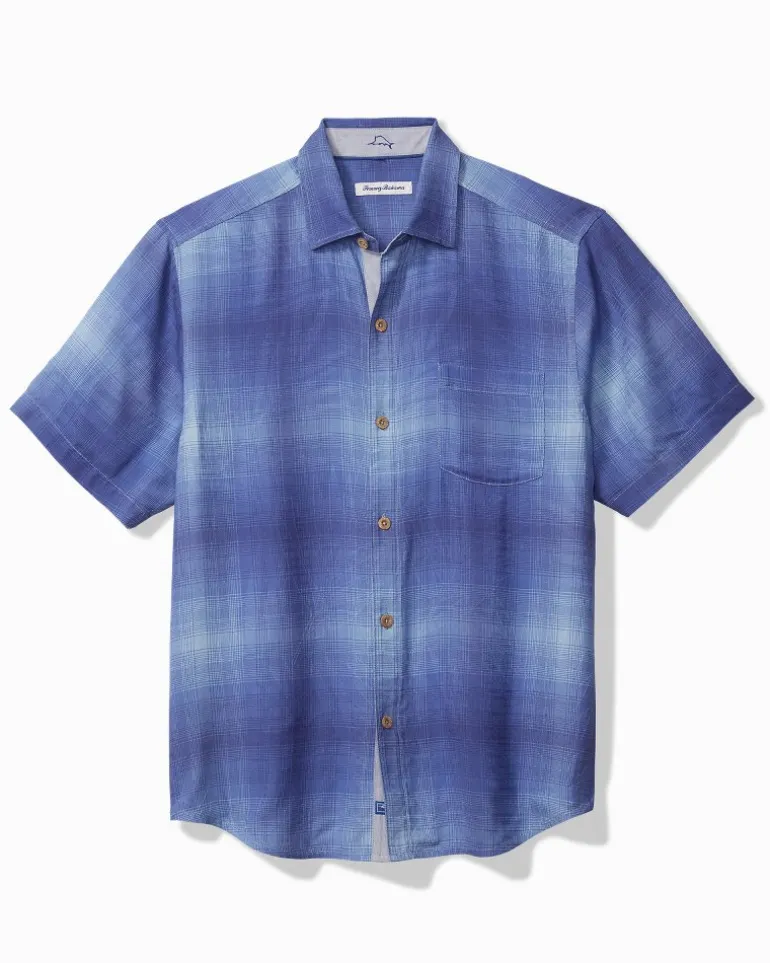 New Tommy Bahama Madera Ombré Silk Camp Shirt Majorca