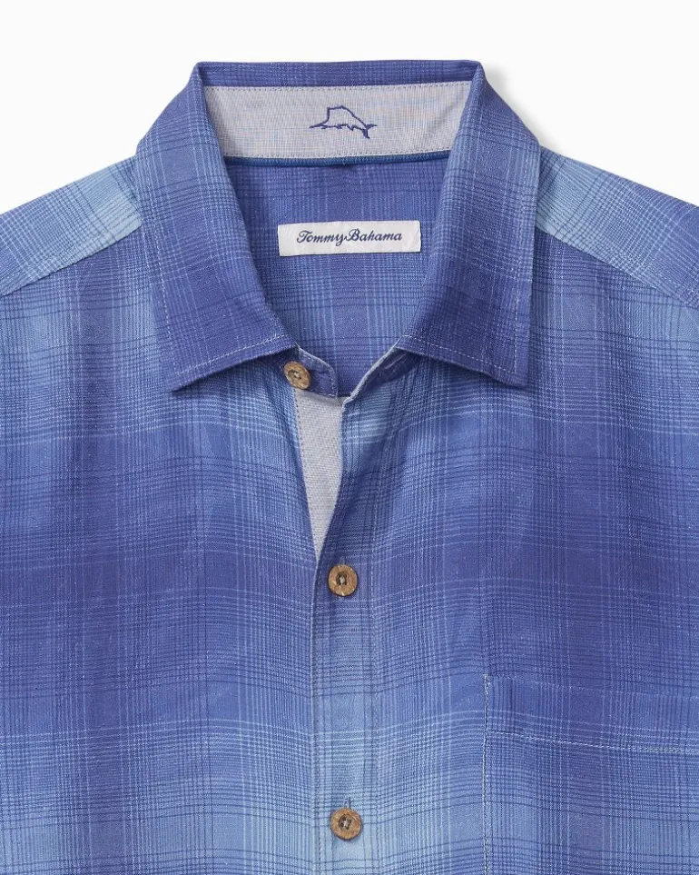 New Tommy Bahama Madera Ombré Silk Camp Shirt Majorca