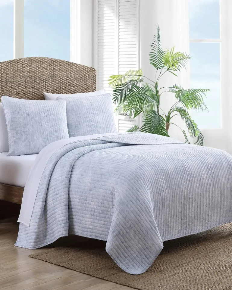 Best Tommy Bahama Makena 3-Piece Full/Queen Quilt Set Blue
