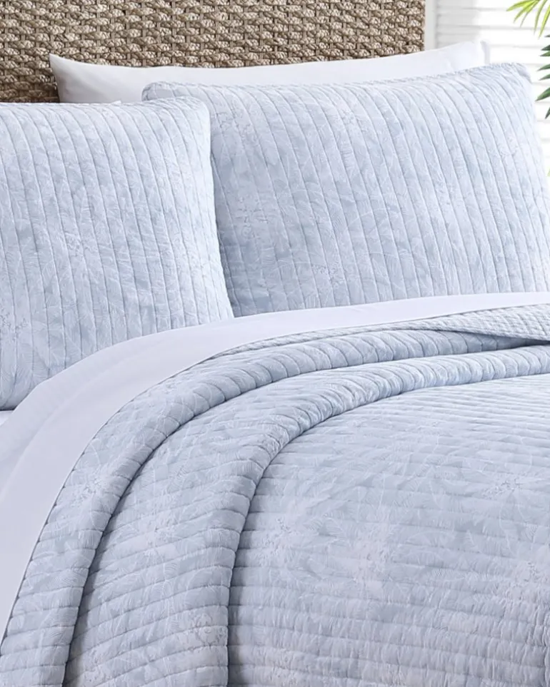 Best Tommy Bahama Makena 3-Piece Full/Queen Quilt Set Blue