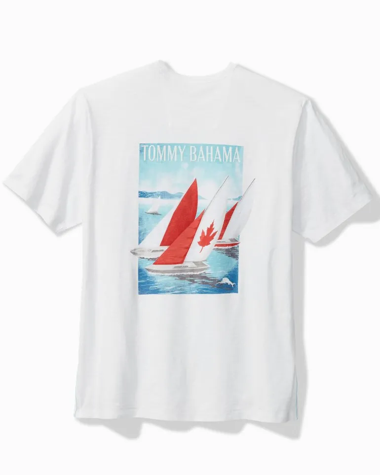 Shop Tommy Bahama Maple Sails Short-Sleeve Lux T-Shirt White