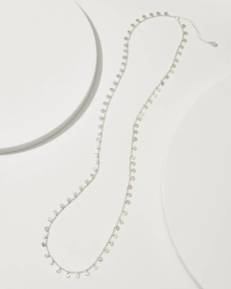 Best Tommy Bahama Marco Island Textured Disc Station Necklace Silver